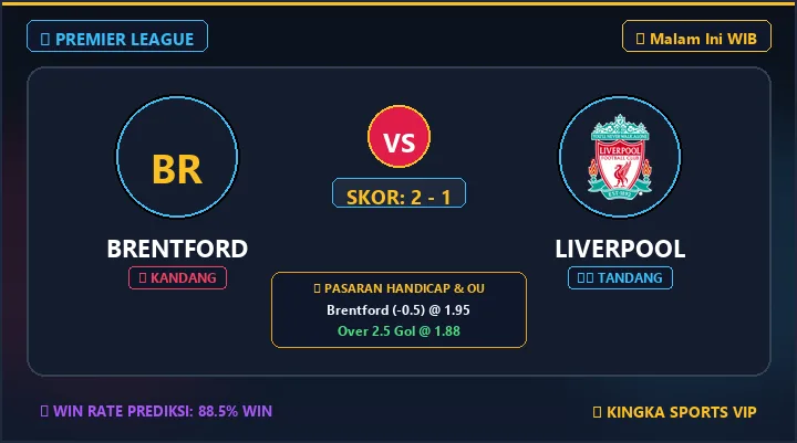 Prediksi Brentford vs Liverpool 17 Okt 2026: Skor & Line-up